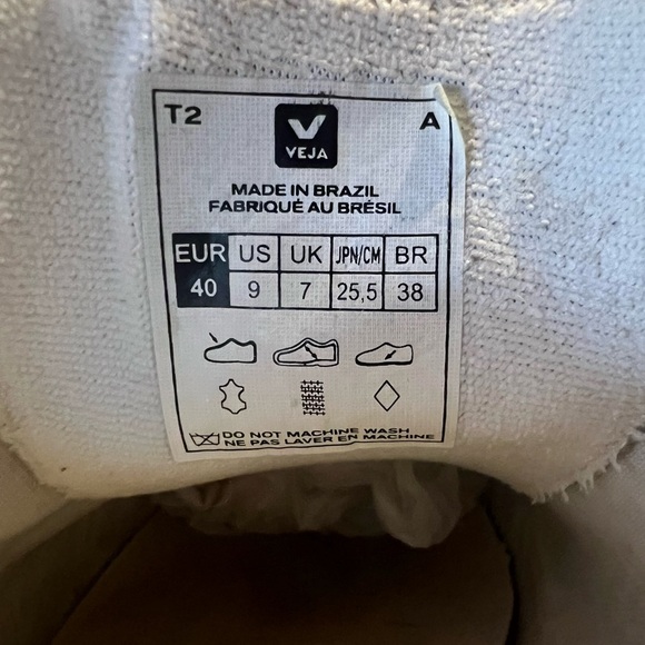 VEJA ESPLAR’ LACE UP LEATHER SNEAKERS  Size 9 - Picture 10 of 12